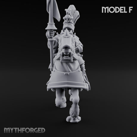 Lance And Sword Charging Human Knight on Horseback F Miniature for Dungeons and Dragons, Pathfinder or other TTRPGs