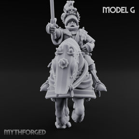 Lance And Sword Charging Human Knight on Horseback G Miniature for Dungeons and Dragons, Pathfinder or other TTRPGs