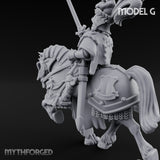 Lance And Sword Charging Human Knight on Horseback G Miniature for Dungeons and Dragons, Pathfinder or other TTRPGs