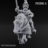 Lance And Sword Charging Human Knight on Horseback G Miniature for Dungeons and Dragons, Pathfinder or other TTRPGs