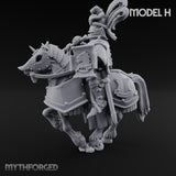 Lance And Sword Charging Human Knight on Horseback H Miniature for Dungeons and Dragons, Pathfinder or other TTRPGs