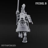 Lance And Sword Charging Human Knights on Horseback Miniature for Dungeons and Dragons, Pathfinder or other TTRPGs