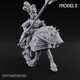 Lance And Sword Charging Human Knights on Horseback Miniature for Dungeons and Dragons, Pathfinder or other TTRPGs
