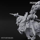 Lance Bearing Plumed Helmed Human Knight on Horseback C Miniature for Dungeons and Dragons, Pathfinder or other TTRPGs