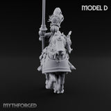 Lance Bearing Plumed Helmed Human Knight on Horseback D Miniature for Dungeons and Dragons, Pathfinder or other TTRPGs