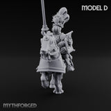 Lance Bearing Plumed Helmed Human Knight on Horseback D Miniature for Dungeons and Dragons, Pathfinder or other TTRPGs