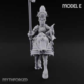 Lance Bearing Plumed Helmed Human Knight on Horseback E Miniature for Dungeons and Dragons, Pathfinder or other TTRPGs