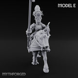 Lance Bearing Plumed Helmed Human Knight on Horseback E Miniature for Dungeons and Dragons, Pathfinder or other TTRPGs
