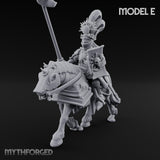 Lance Bearing Plumed Helmed Human Knight on Horseback E Miniature for Dungeons and Dragons, Pathfinder or other TTRPGs