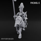 Lance Bearing Plumed Helmed Human Knight on Horseback E Miniature for Dungeons and Dragons, Pathfinder or other TTRPGs