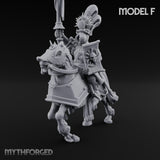 Lance Bearing Plumed Helmed Human Knight on Horseback F Miniature for Dungeons and Dragons, Pathfinder or other TTRPGs