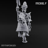 Lance Bearing Plumed Helmed Human Knight on Horseback F Miniature for Dungeons and Dragons, Pathfinder or other TTRPGs