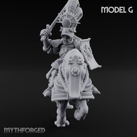 Lance Bearing Plumed Helmed Human Knight on Horseback G Miniature for Dungeons and Dragons, Pathfinder or other TTRPGs
