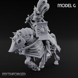Lance Bearing Plumed Helmed Human Knight on Horseback G Miniature for Dungeons and Dragons, Pathfinder or other TTRPGs