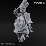 Lance Bearing Plumed Helmed Human Knight on Horseback G Miniature for Dungeons and Dragons, Pathfinder or other TTRPGs