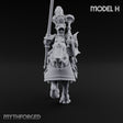 Lance Bearing Plumed Helmed Human Knight on Horseback H Miniature for Dungeons and Dragons, Pathfinder or other TTRPGs