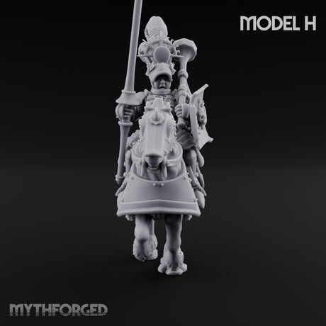 Lance Bearing Plumed Helmed Human Knight on Horseback H Miniature for Dungeons and Dragons, Pathfinder or other TTRPGs