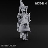 Lance Bearing Plumed Helmed Human Knight on Horseback H Miniature for Dungeons and Dragons, Pathfinder or other TTRPGs
