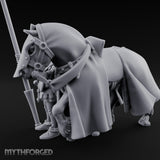 Lance Gripping Horse Steadying Human Squire with Horse Miniature for Dungeons and Dragons, Pathfinder or other TTRPGs