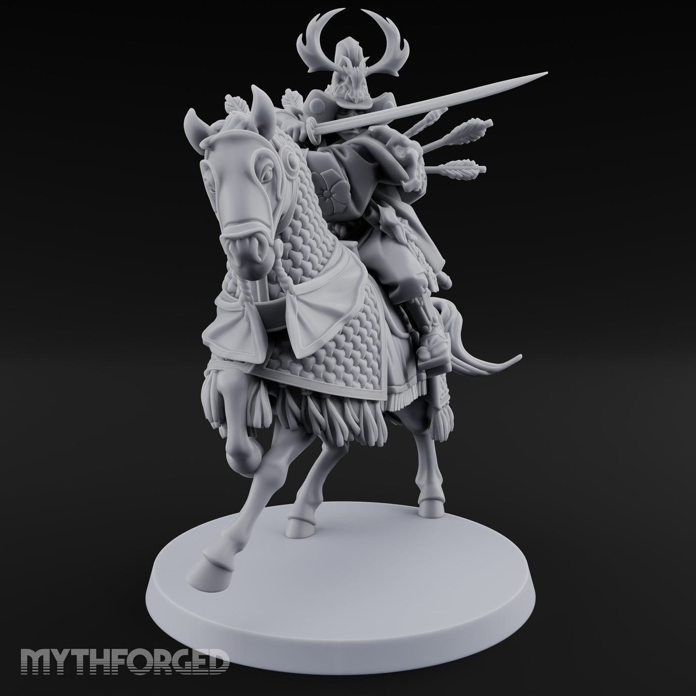 Lance Levelling Human Mounted Lord Miniature for Dungeons and Dragons, Pathfinder or other TTRPGs
