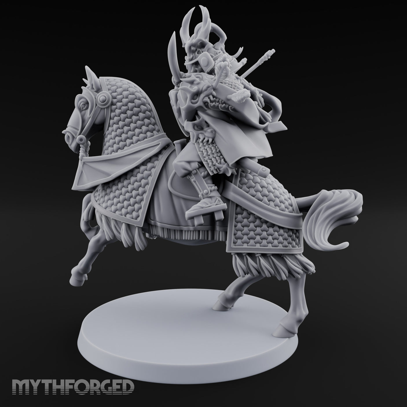 Lance Levelling Human Mounted Lord Miniature for Dungeons and Dragons, Pathfinder or other TTRPGs
