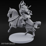 Lance Levelling Human Mounted Lord Miniature for Dungeons and Dragons, Pathfinder or other TTRPGs