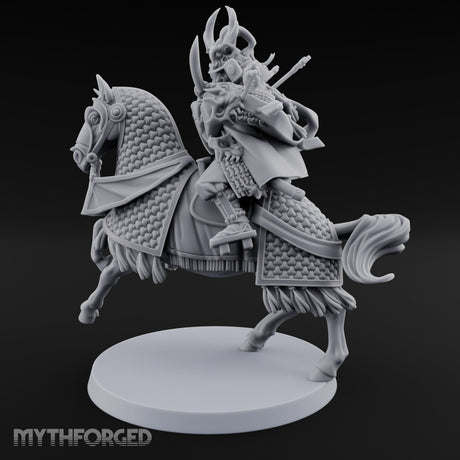Lance Levelling Human Mounted Lord Miniature for Dungeons and Dragons, Pathfinder or other TTRPGs