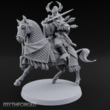 Lance Levelling Human Mounted Lord Miniature for Dungeons and Dragons, Pathfinder or other TTRPGs