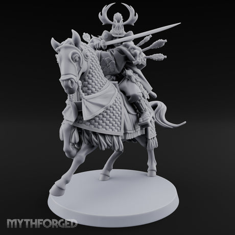 Lance Levelling Human Mounted Lord Miniature for Dungeons and Dragons, Pathfinder or other TTRPGs
