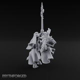Lance Raised Chalice Bearing Human Knight on Pegasus Miniature for Dungeons and Dragons, Pathfinder or other TTRPGs