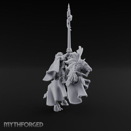 Lance Raised Chalice Bearing Human Knight on Pegasus Miniature for Dungeons and Dragons, Pathfinder or other TTRPGs