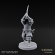 Sword Held High Human Landsknecht Miniature for Dungeons and Dragons, Pathfinder or other TTRPGs