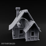 Lantern-Arched Timber-Framed Half-Timbered Townhouse Miniature for Dungeons and Dragons, Pathfinder or other TTRPGs