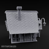 Lantern-Arched Timber-Framed Half-Timbered Townhouse Miniature for Dungeons and Dragons, Pathfinder or other TTRPGs