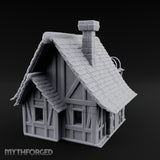 Lantern-Arched Timber-Framed Half-Timbered Townhouse Miniature for Dungeons and Dragons, Pathfinder or other TTRPGs
