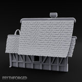 Lantern-Arched Timber-Framed Half-Timbered Townhouse Miniature for Dungeons and Dragons, Pathfinder or other TTRPGs