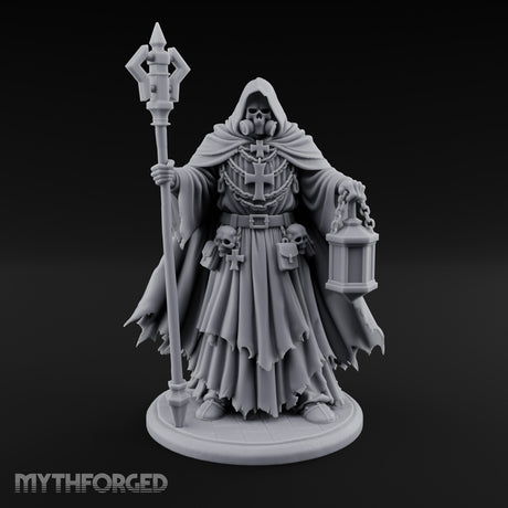 Lantern Bearing Skeleton Mask Priest Miniature for Dungeons and Dragons, Pathfinder or other TTRPGs