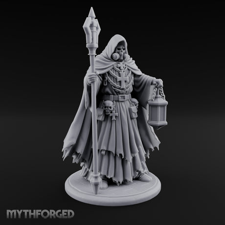Lantern Bearing Skeleton Mask Priest Miniature for Dungeons and Dragons, Pathfinder or other TTRPGs