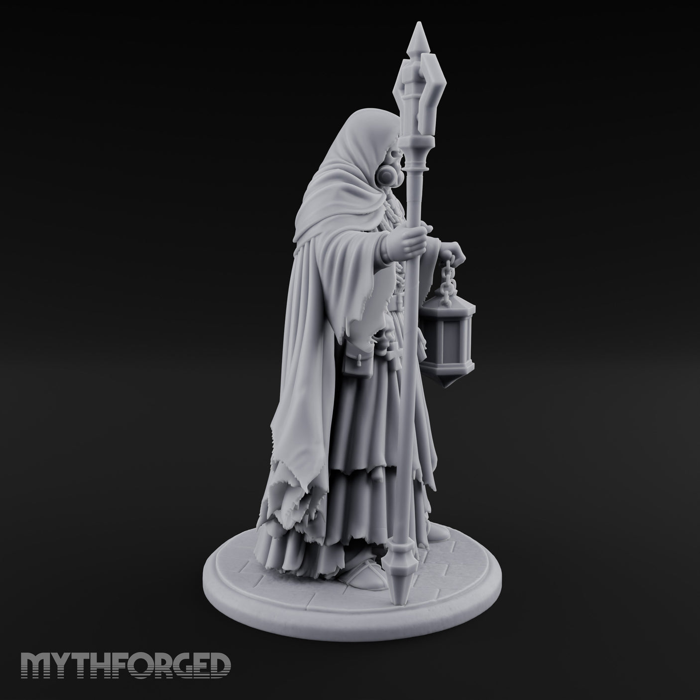 Lantern Bearing Skeleton Mask Priest Miniature for Dungeons and Dragons, Pathfinder or other TTRPGs