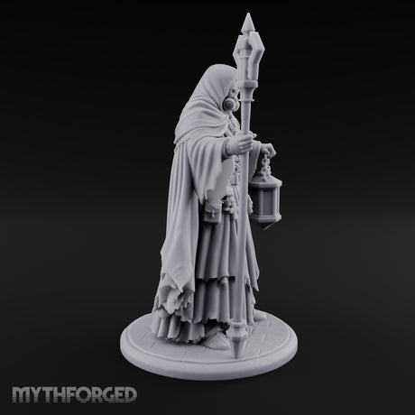Lantern Bearing Skeleton Mask Priest Miniature for Dungeons and Dragons, Pathfinder or other TTRPGs