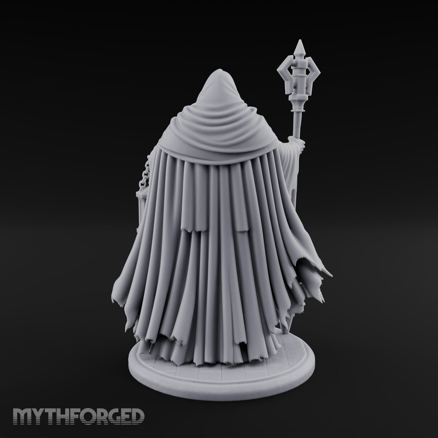 Lantern Bearing Skeleton Mask Priest Miniature for Dungeons and Dragons, Pathfinder or other TTRPGs