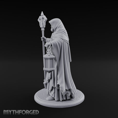 Lantern Bearing Skeleton Mask Priest Miniature for Dungeons and Dragons, Pathfinder or other TTRPGs