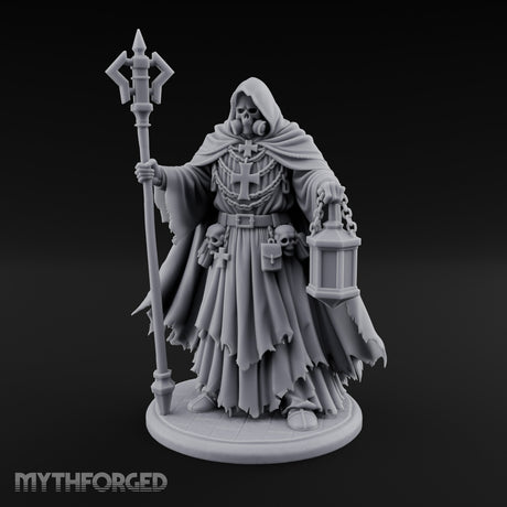 Lantern Bearing Skeleton Mask Priest Miniature for Dungeons and Dragons, Pathfinder or other TTRPGs