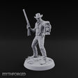 Lantern Carrying Human Gunslinger Miniature for Dungeons and Dragons, Pathfinder or other TTRPGs