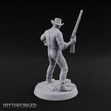 Lantern Carrying Human Gunslinger Miniature for Dungeons and Dragons, Pathfinder or other TTRPGs