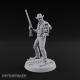 Lantern Carrying Human Gunslinger Miniature for Dungeons and Dragons, Pathfinder or other TTRPGs