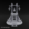 Lantern-Flanked Skull-Strewn Hillside Bell Stand Miniature for Dungeons and Dragons, Pathfinder or other TTRPGs