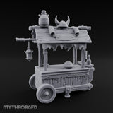 Lantern-Hung Helmet-Topped Goblin Market Cart