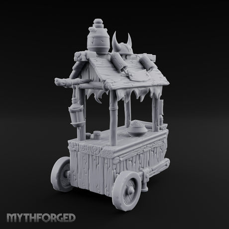 Lantern-Hung Helmet-Topped Goblin Market Cart gallery 2