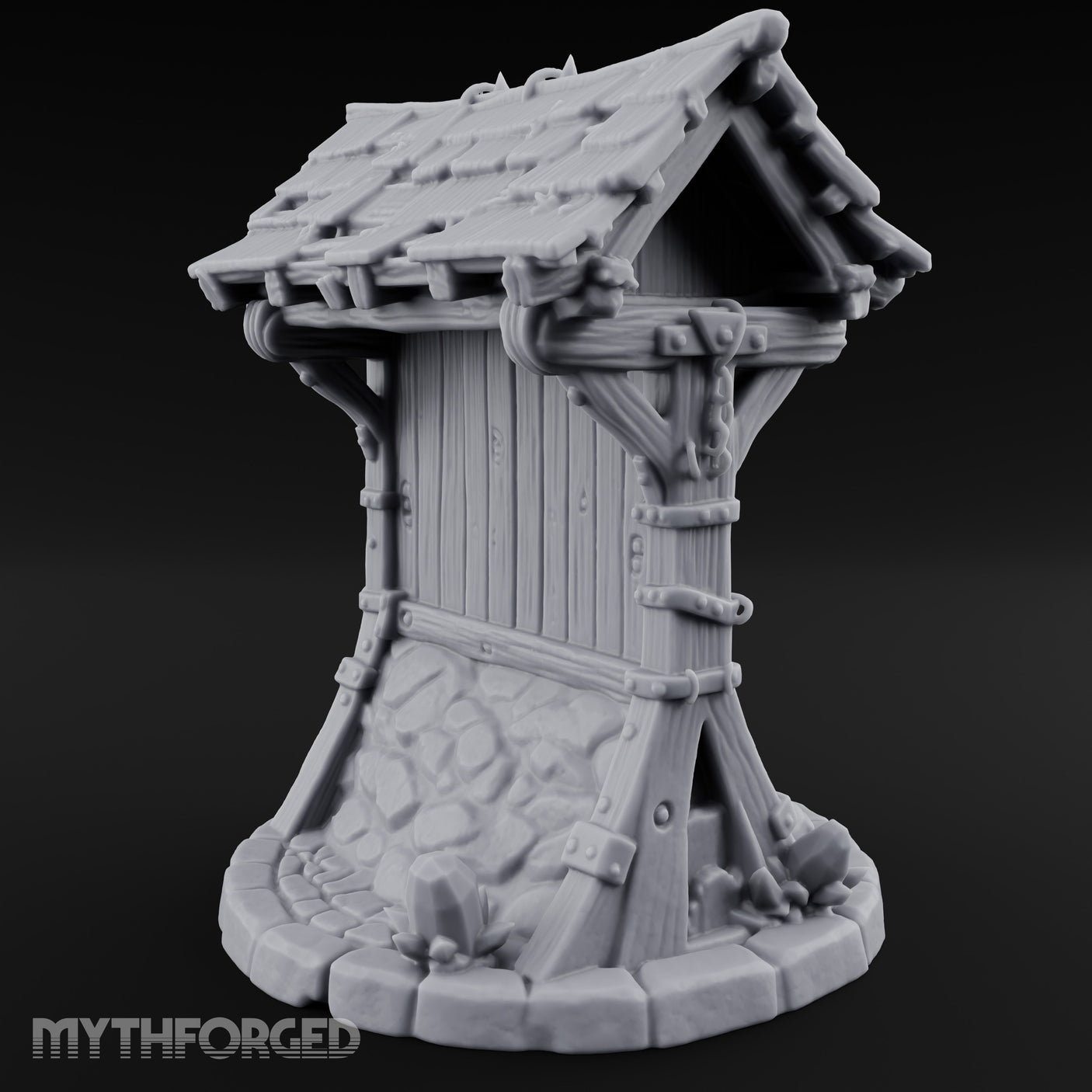 Lantern-Hung Skull-Scattered Necromancer Notice Board Stall Miniature for Dungeons and Dragons, Pathfinder or other TTRPGs